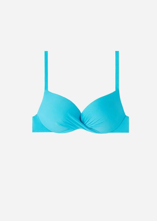 türkisfarbene calzedonia damen-bikini-oberteile mit weicher abgestufter polsterung und extra starkem push-up-effekt aus indonesien