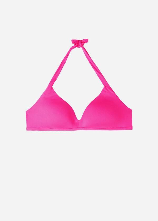 calzedonia weich gepolstertes triangel-bikini-oberteil für damen pink aus indonesien