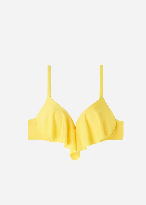 gelbe calzedonia super padded push up indonesia eco rosa damen-bikini-oberteile