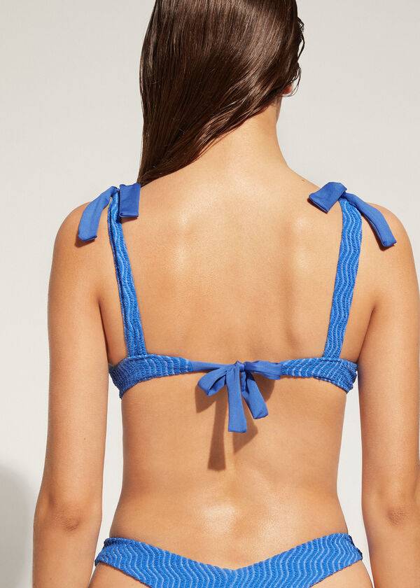 blaue calzedonia tank mykonos bikini-oberteile für damen