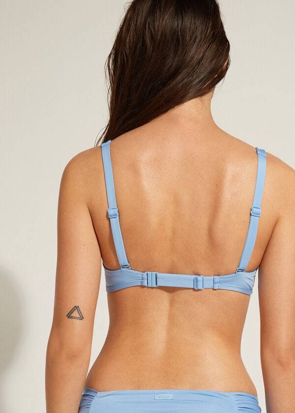calzedonia tank bikini-oberteil für damen indonesische Öko-marke blau