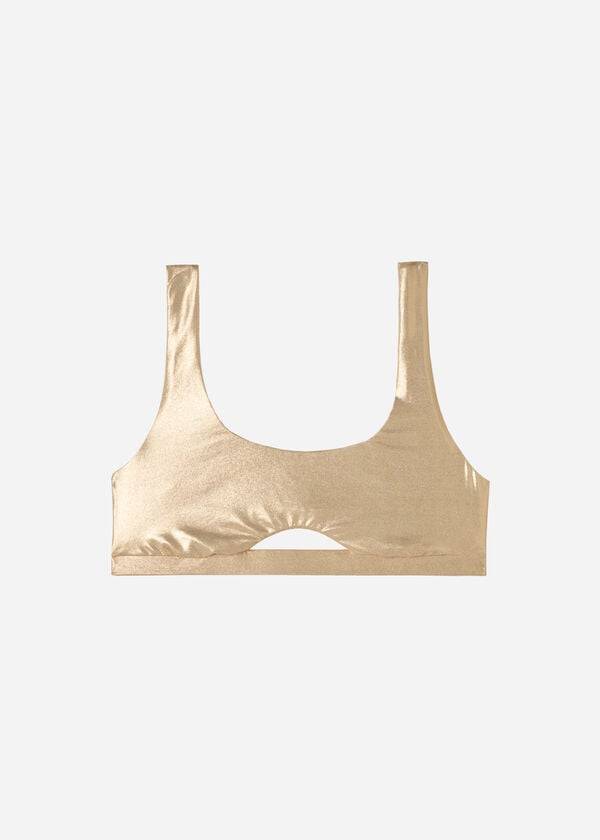 calzedonia tank style palm bay damen-bikini-oberteil gold