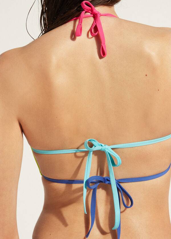 calzedonia tank tokyo eco bikini-oberteil für damen grün