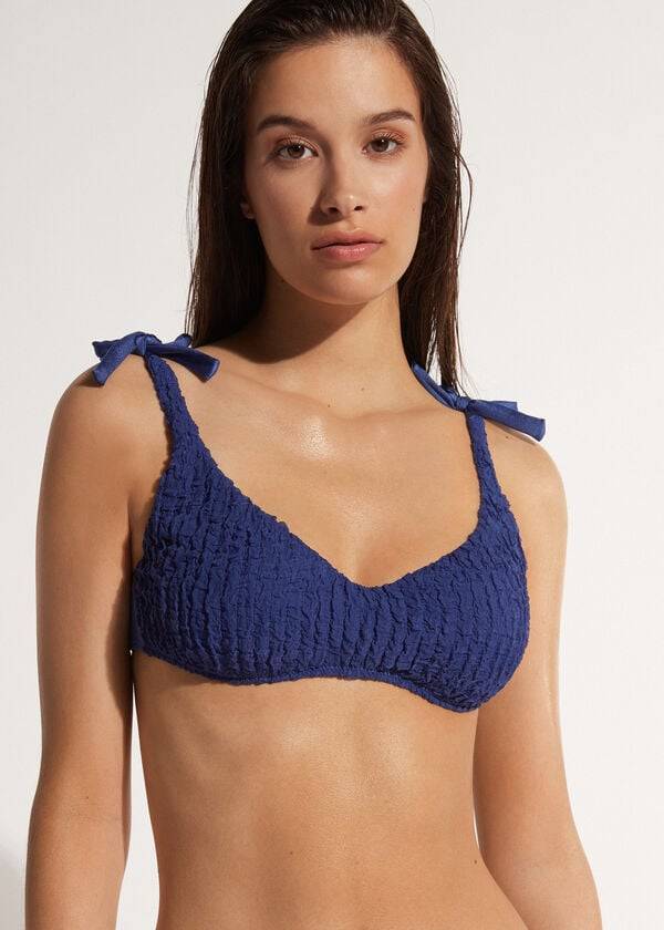 calzedonia tank-bikini-oberteil marrakech für damen marineblau