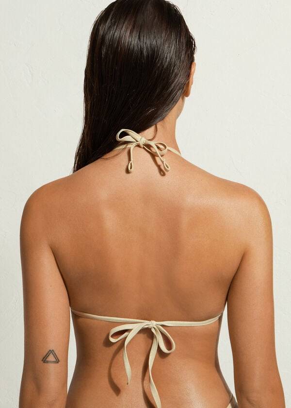 calzedonia triangel-bikini-oberteil für damen abu dhabi gold