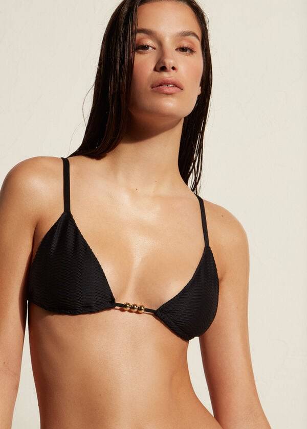 schwarze calzedonia triangel-bikini-oberteile für damen modell casablanca