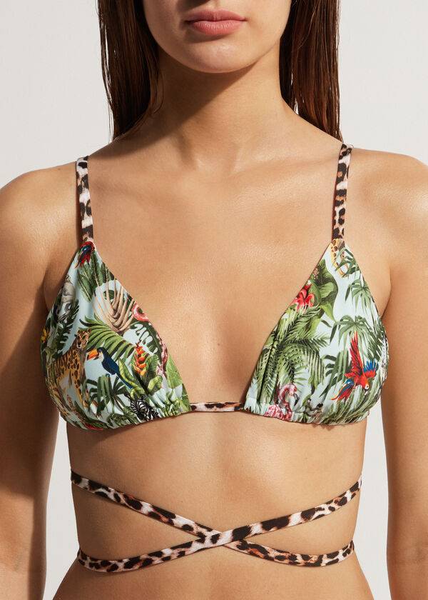 grüne calzedonia triangel-bikini-oberteile für damen nairobi eco