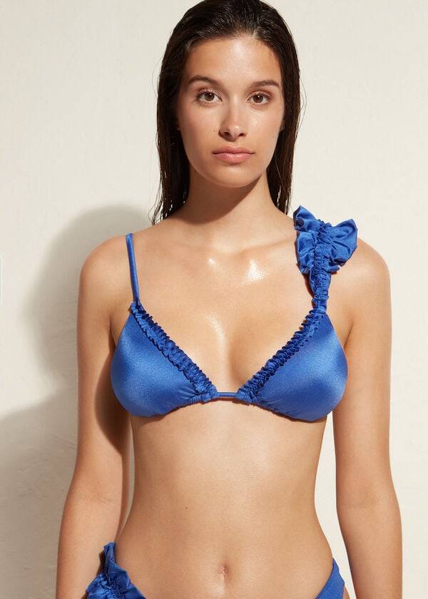 calzedonia triangel-bikini-oberteil vienna für damen blau