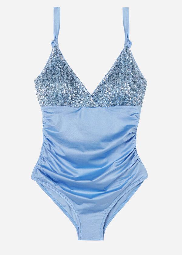 calzedonia badeanzug für damen cannes blau