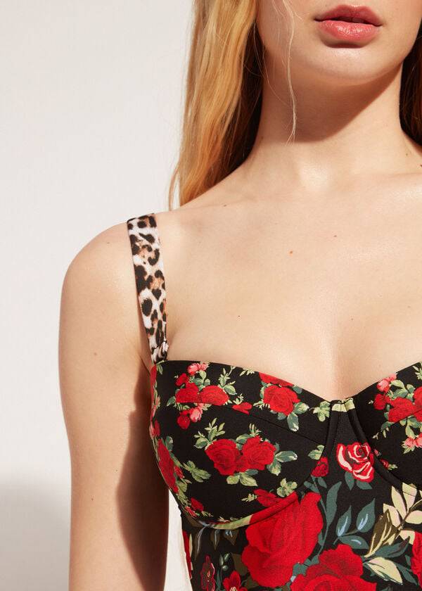 calzedonia einteiler wendbar leicht gepolstert nizza damen-badeanzug rosa