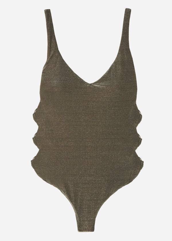 schwarze damen calzedonia gepolsterte einteilige hollywood-badeanzüge