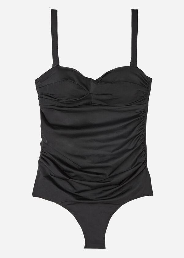 calzedonia damen-badeanzug gepolstert modell roma schwarz