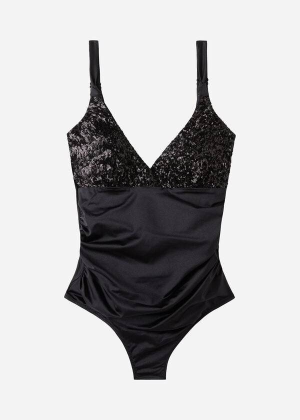 calzedonia gepolsterter badeanzug mit formender wirkung cannes damen schwarz